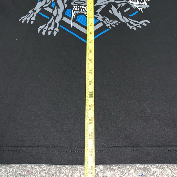 WWE WWF TSHIRT TEE SHIRT BLACK WRESTLING XL HOUNDS OF JUSTICE SHIELD - Picture 6 of 6